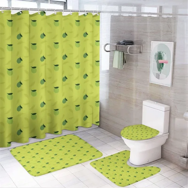 Silhouette of Citrus Fruit on a shower curtain