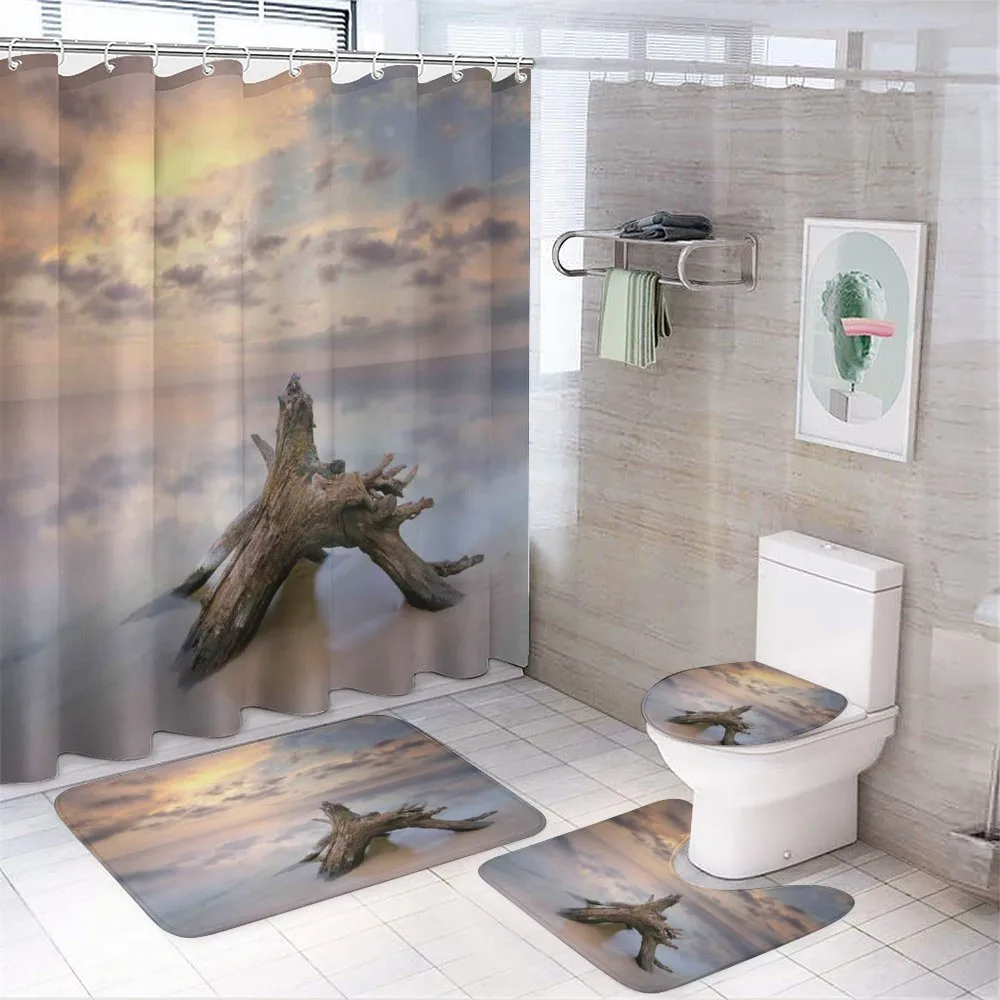 Sunrise on Sandy Beach — Your design