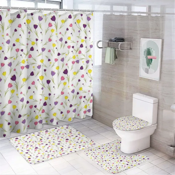 Tulips Spring Romantic on a shower curtain