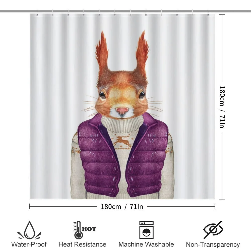 Animal down Vest Sweater — Detail 2