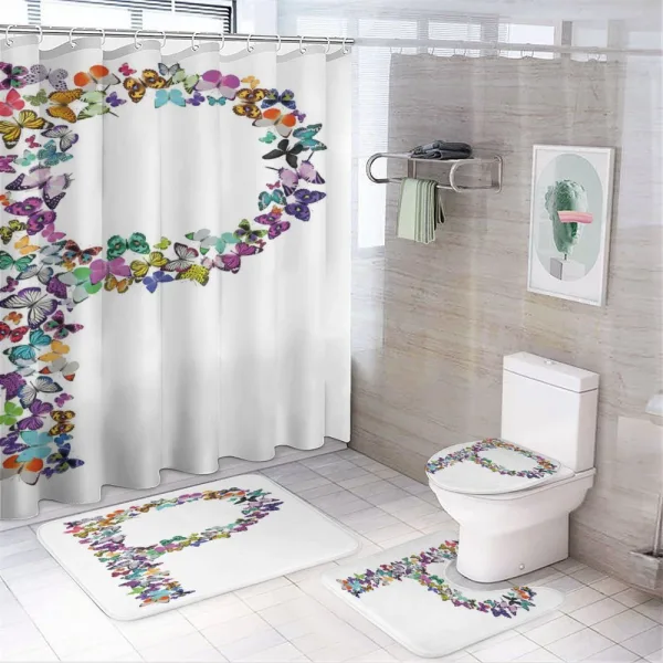 Animal World Alphabet on a shower curtain