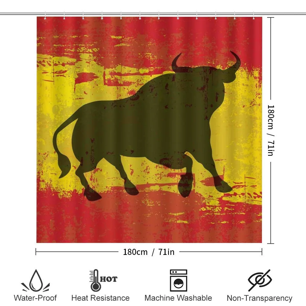 Bull Silhouette on Flag — Detail 2