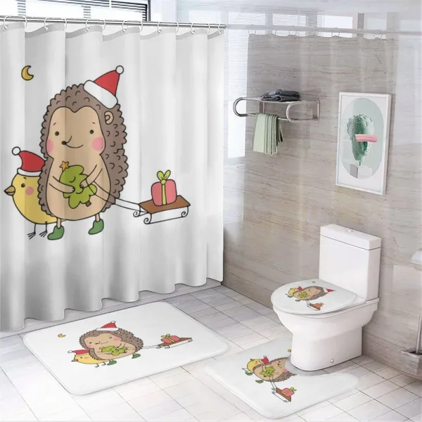 Cartoon Bird and Tree on a shower curtain