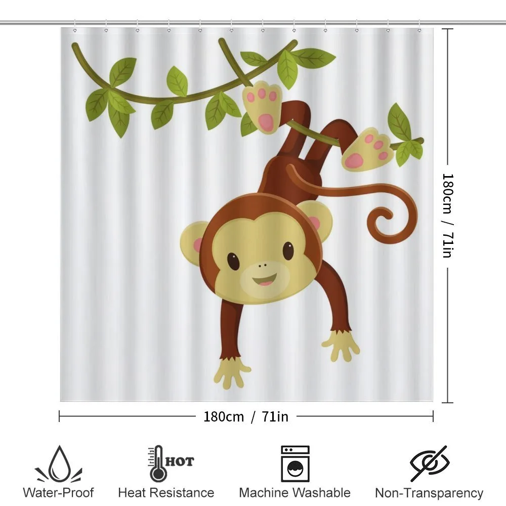 Cartoon Monkey on Liana — Detail 2