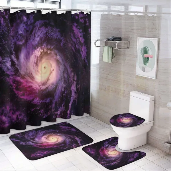 Cloudy Space Cosmos on a shower curtain