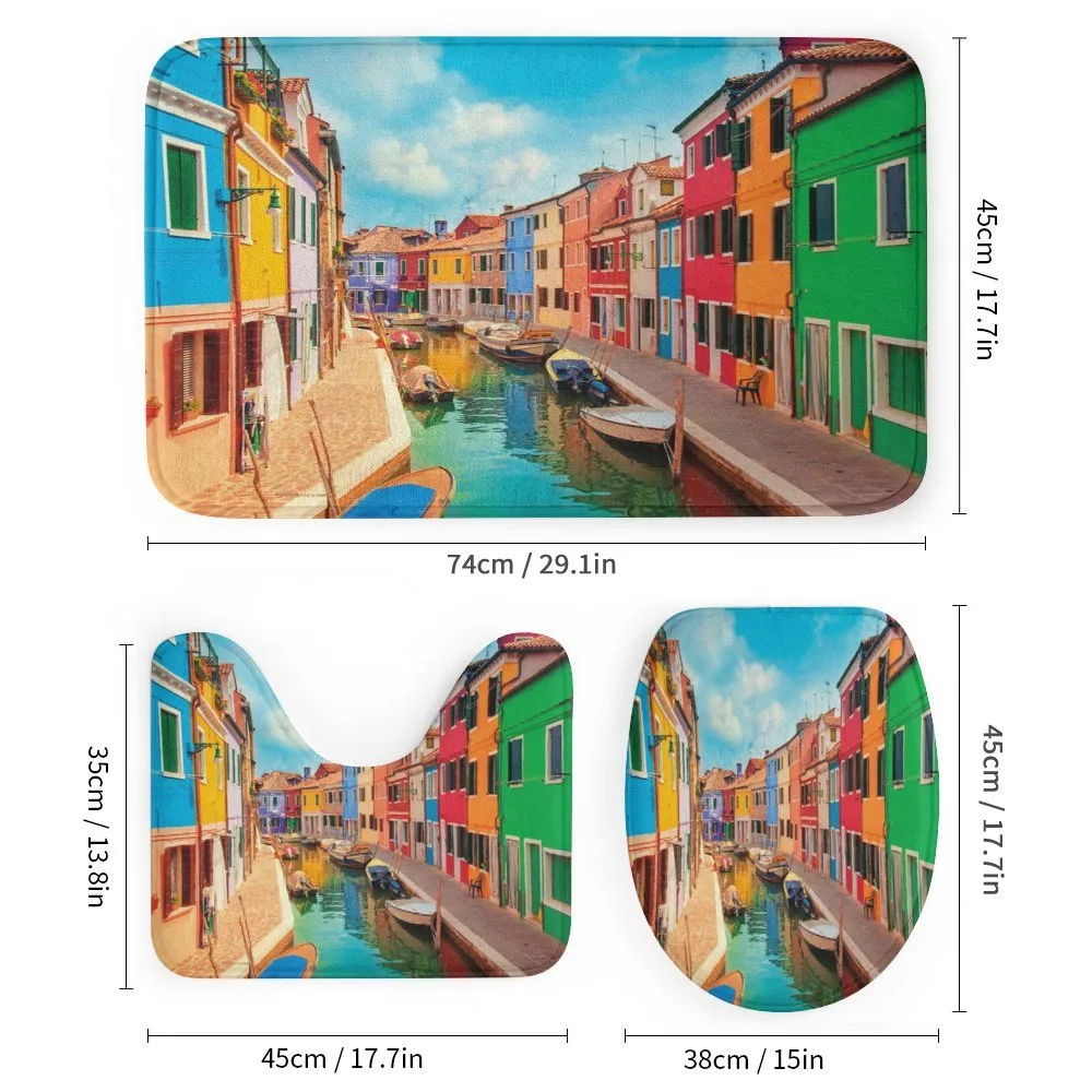 Colorful Buildings Boats — Detail 1