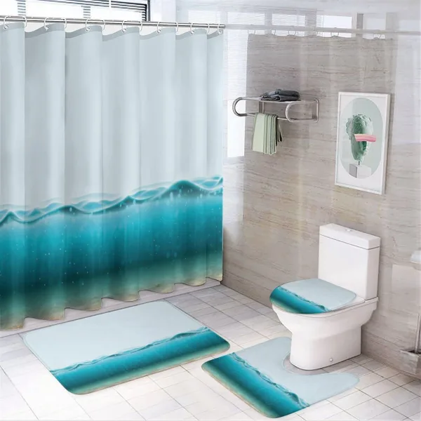 Deep Underwater and Waves on a shower curtain