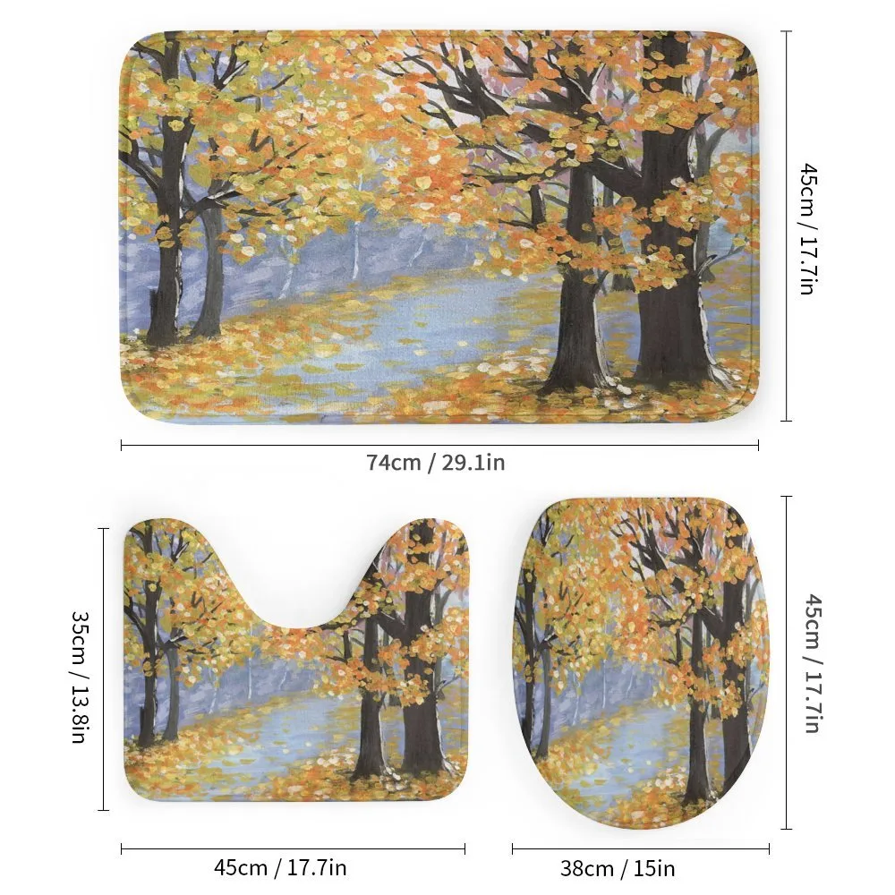 Gouache Autumn Scenery Art — Detail 1