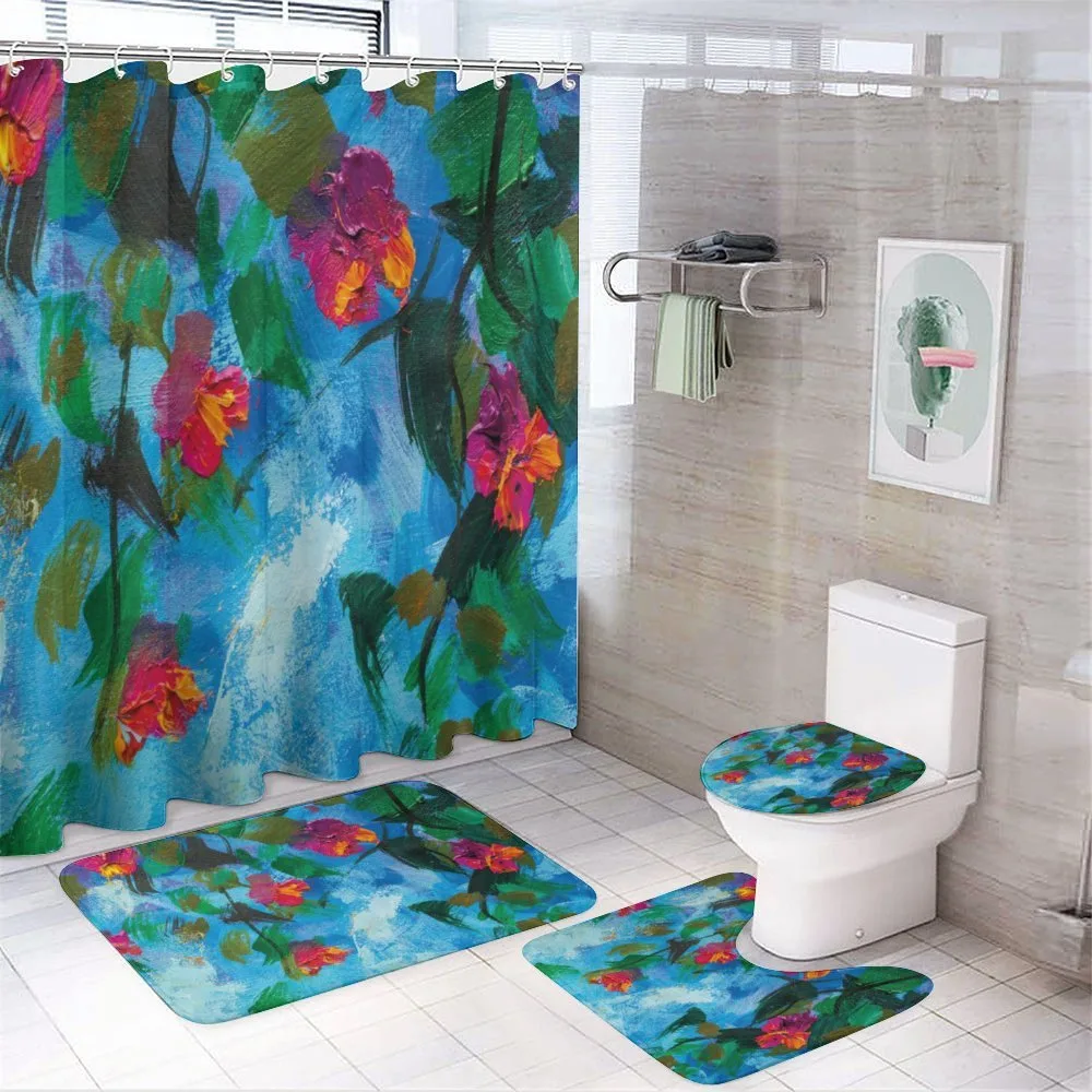 Leaves Violet Flowers — Your design