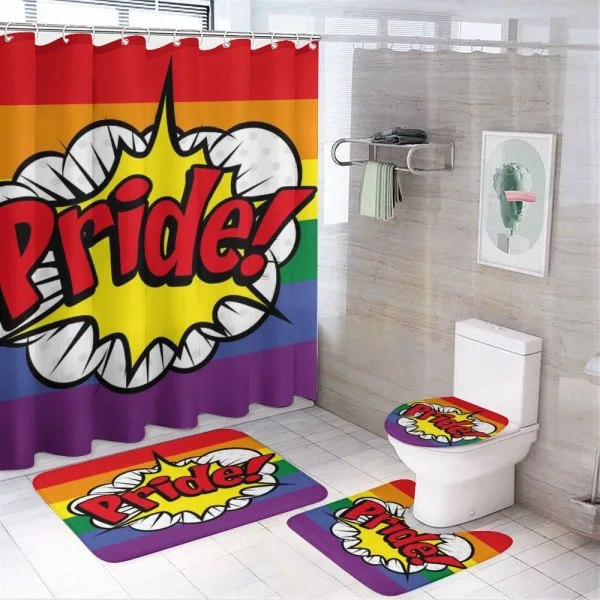 Pop Art Comics Pride on a shower curtain