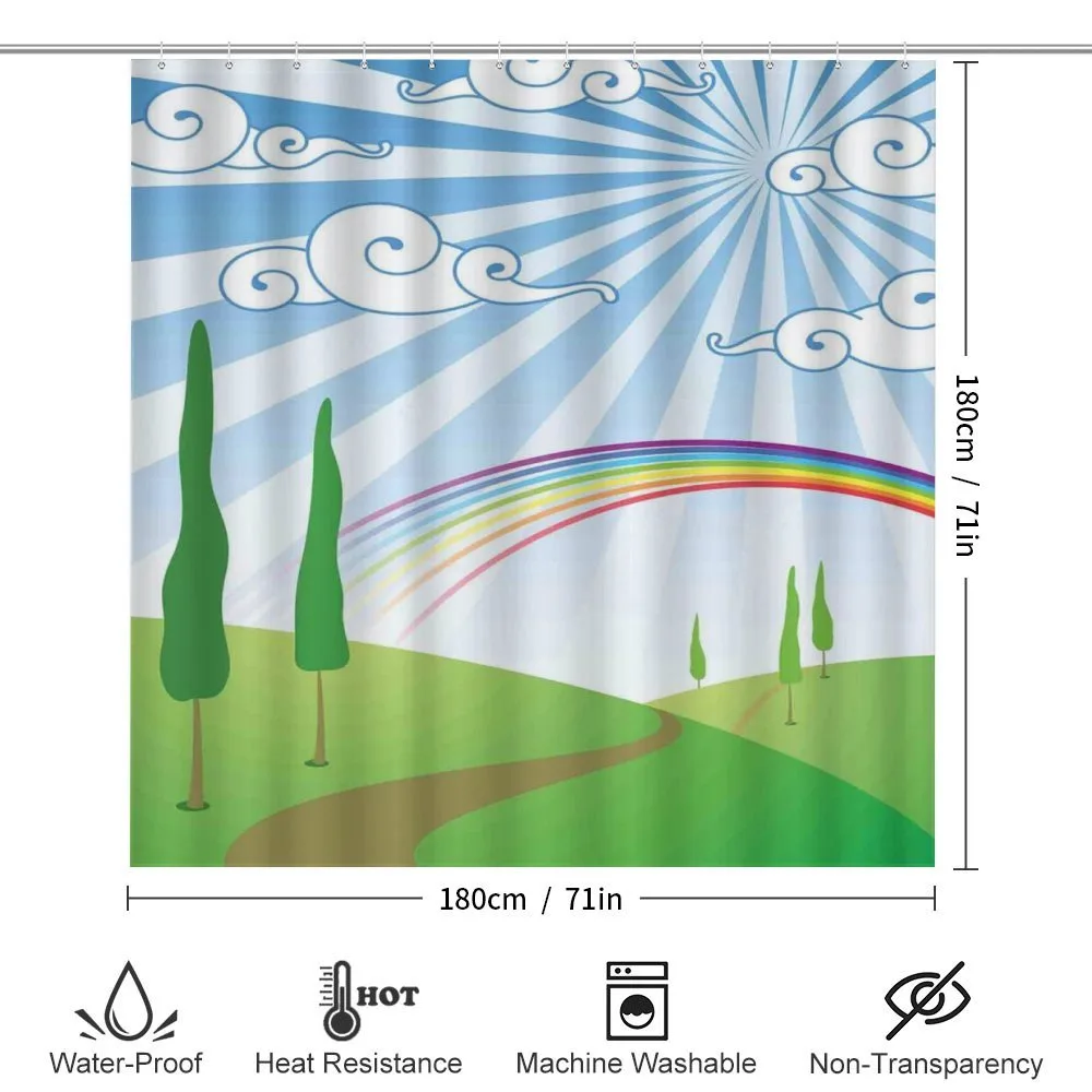 Rainbow on a Meadow Road — Detail 2