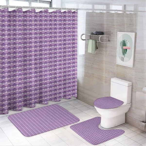 Rhombuses with Lines on a shower curtain