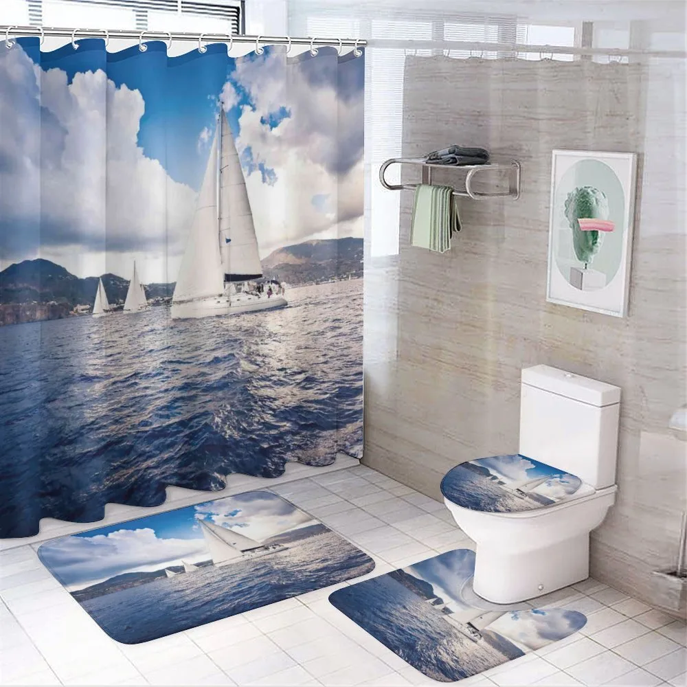 Sailing Boat on Sea — Your design