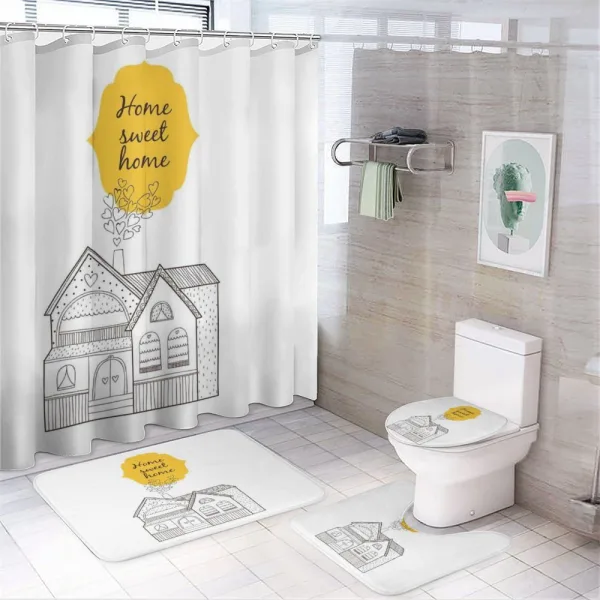 Village House on a shower curtain