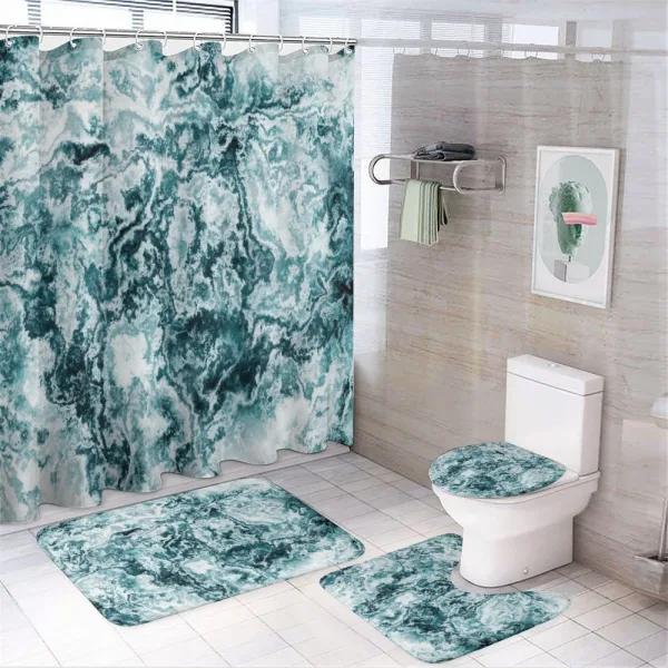 Abstract Retro on a shower curtain