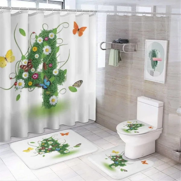 Botanical 4 Spring on a shower curtain