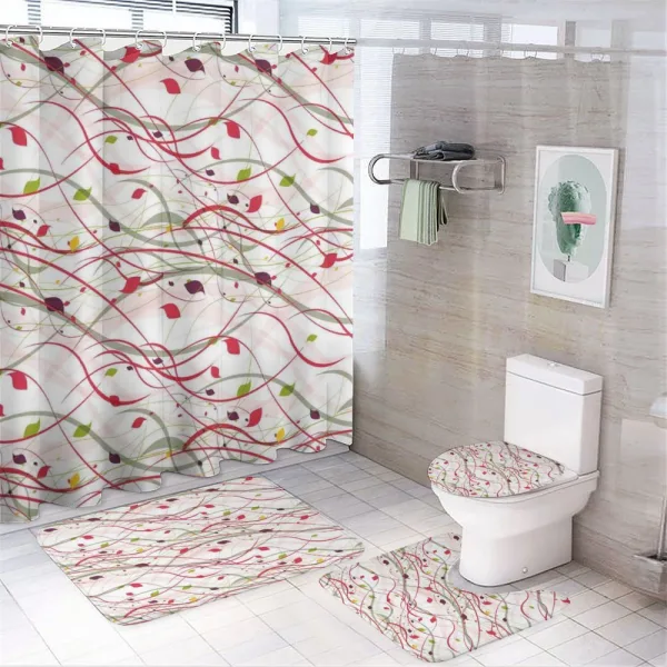 Branch Leaves Spring Art on a shower curtain