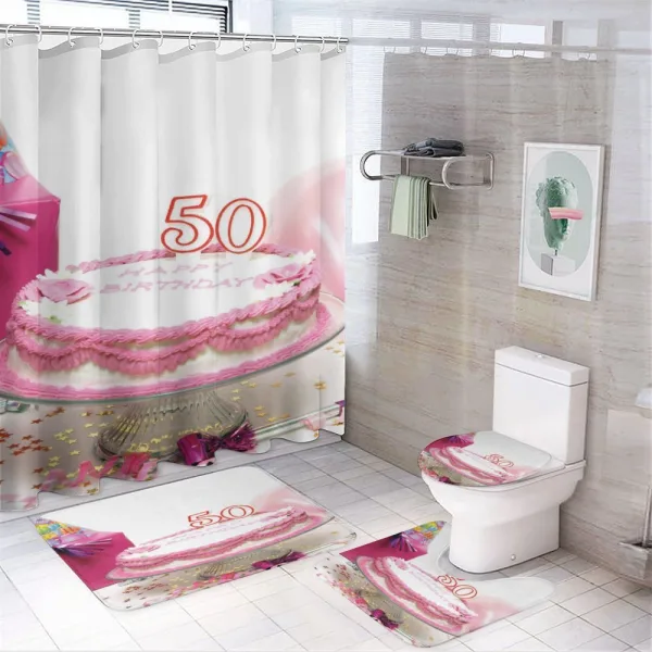 Cake Party Hat Gift on a shower curtain