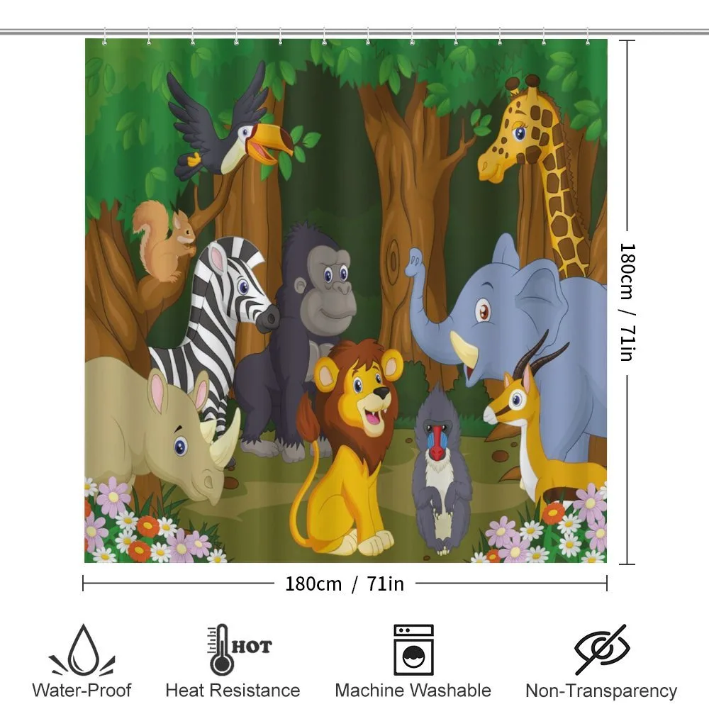 Cartoon Elephant Lion — Detail 2