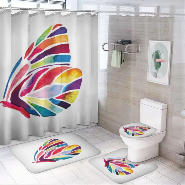 Colored Butterfly on a shower curtain