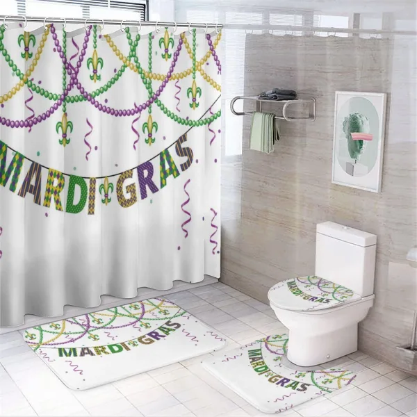 Fleur De Lis Beads on a shower curtain