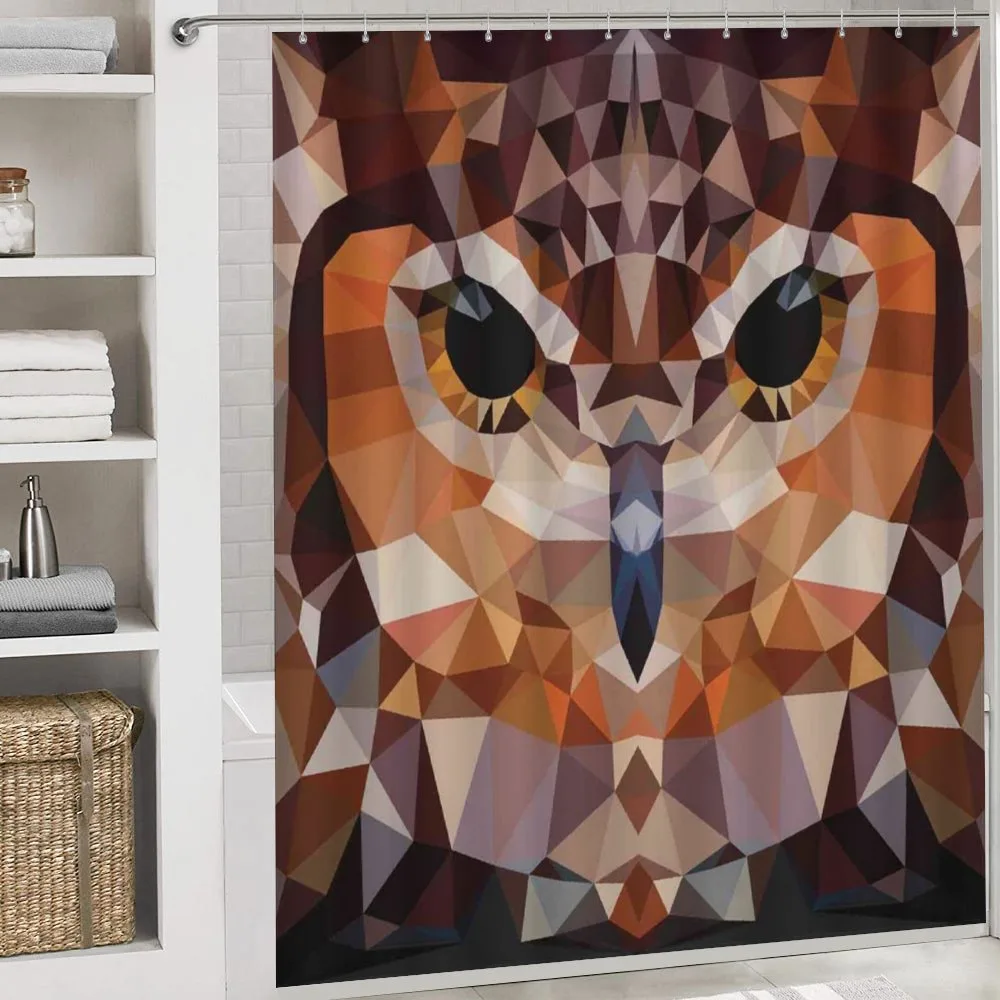 Geometric Mosaic Owl Art — Detail 4