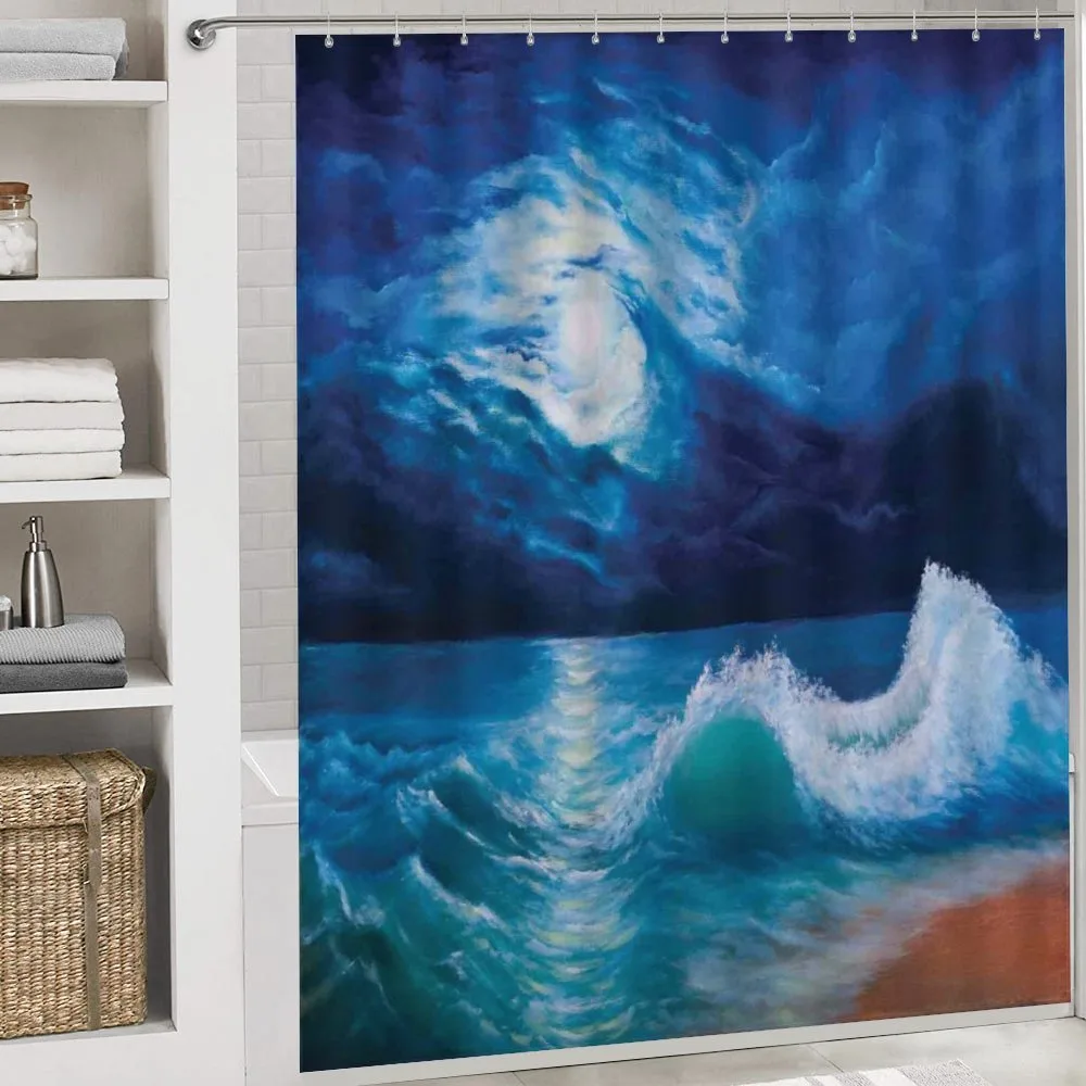 Moonlight over Wavy Sea — Detail 4