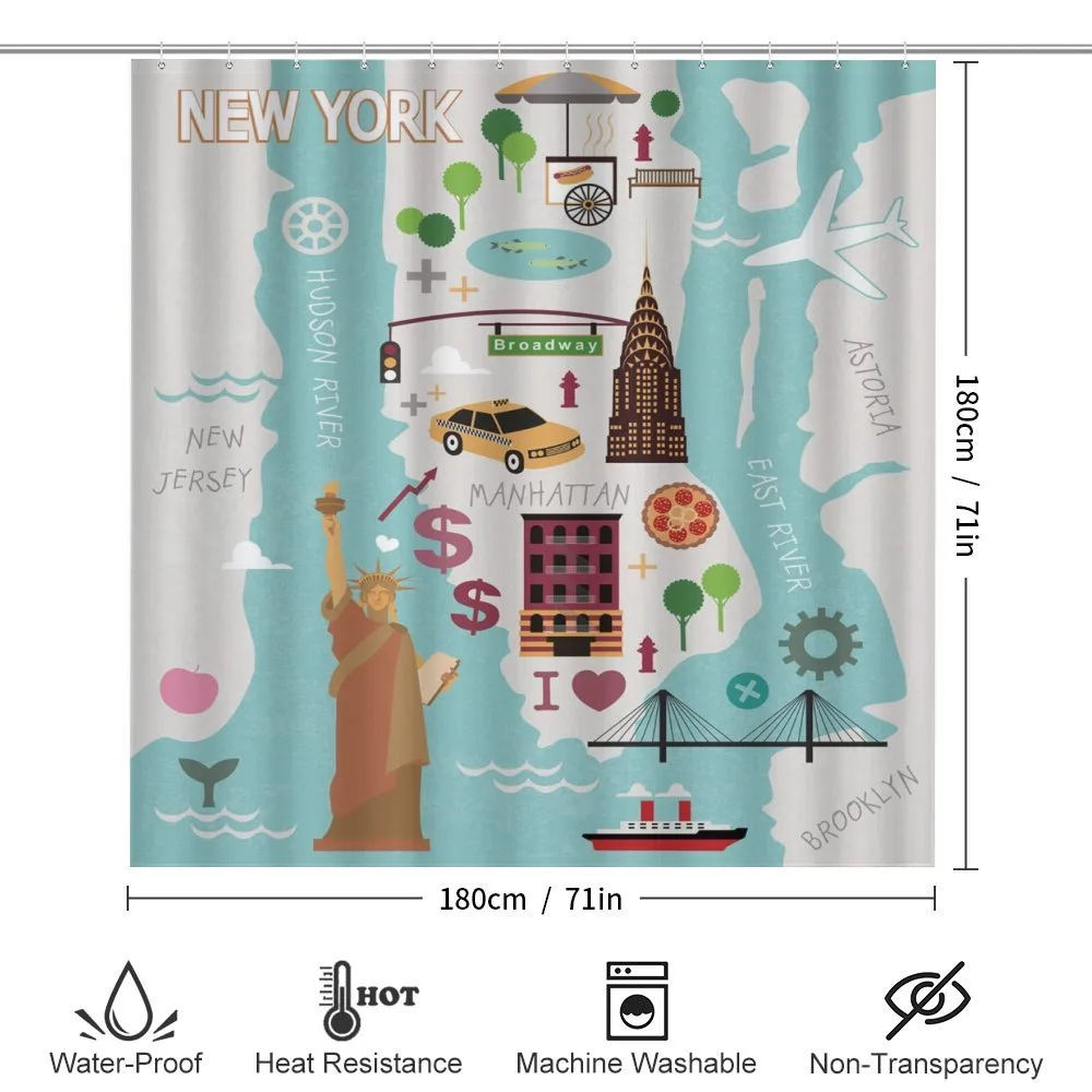 New York Infographic Doodle Map — Detail 2