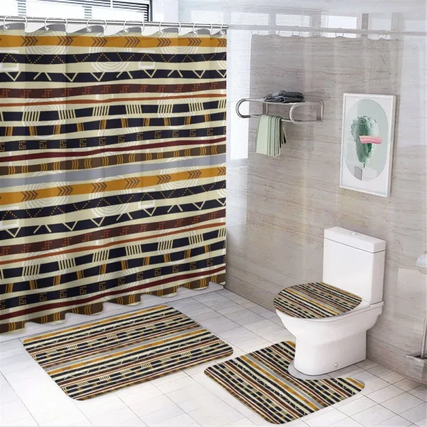 Trippy Geometric Figures on a shower curtain