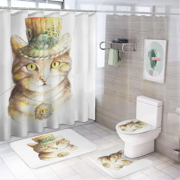Watercolor Effect Animal on a shower curtain
