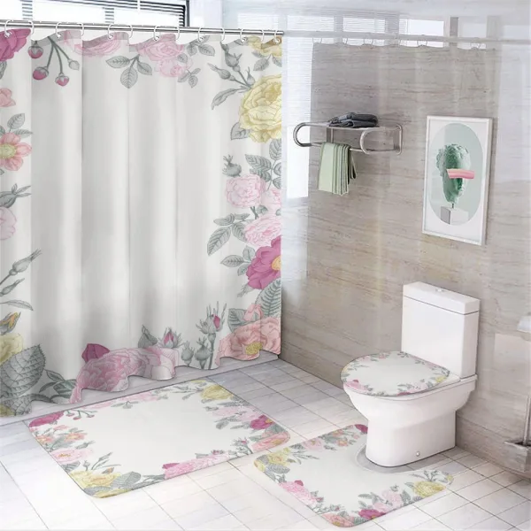 Wild Garden Vintage on a shower curtain