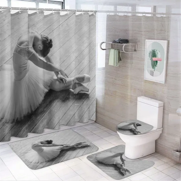 Young Dancer in Studio on a shower curtain