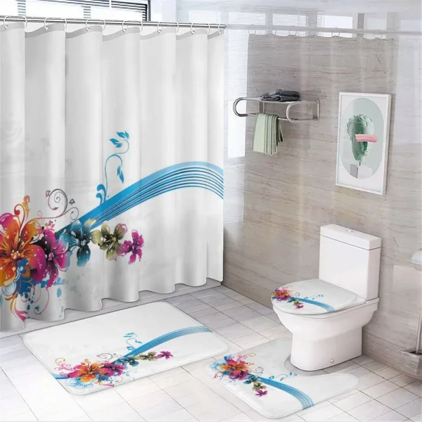 Abstract Fantasy Blossom on a shower curtain