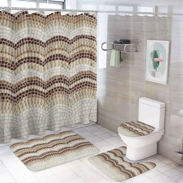 Antique Mosaic Effect on a shower curtain