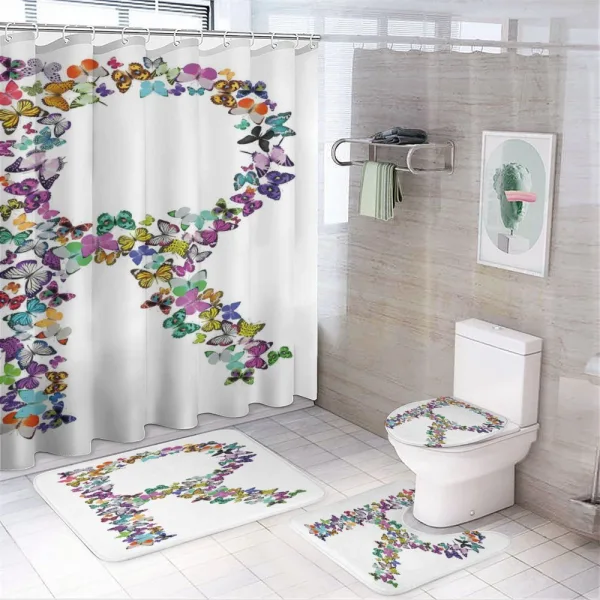 Butterfly Composition on a shower curtain