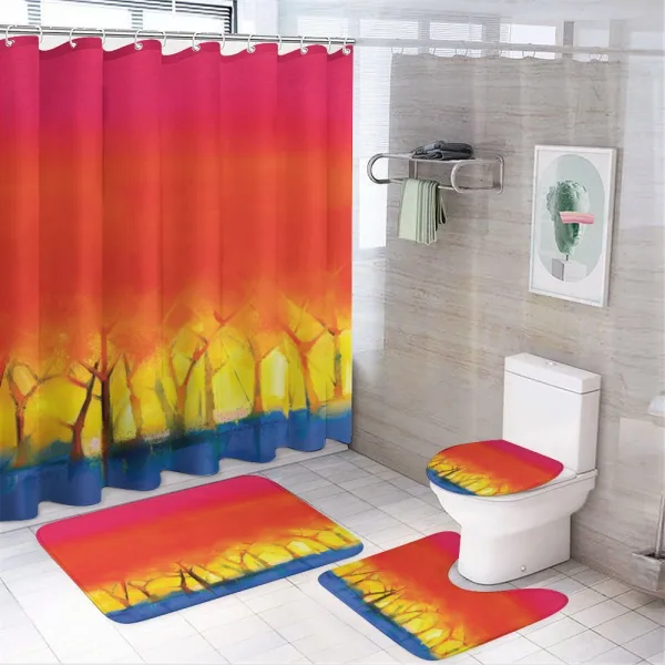 Colorful Abstract Tree on a shower curtain
