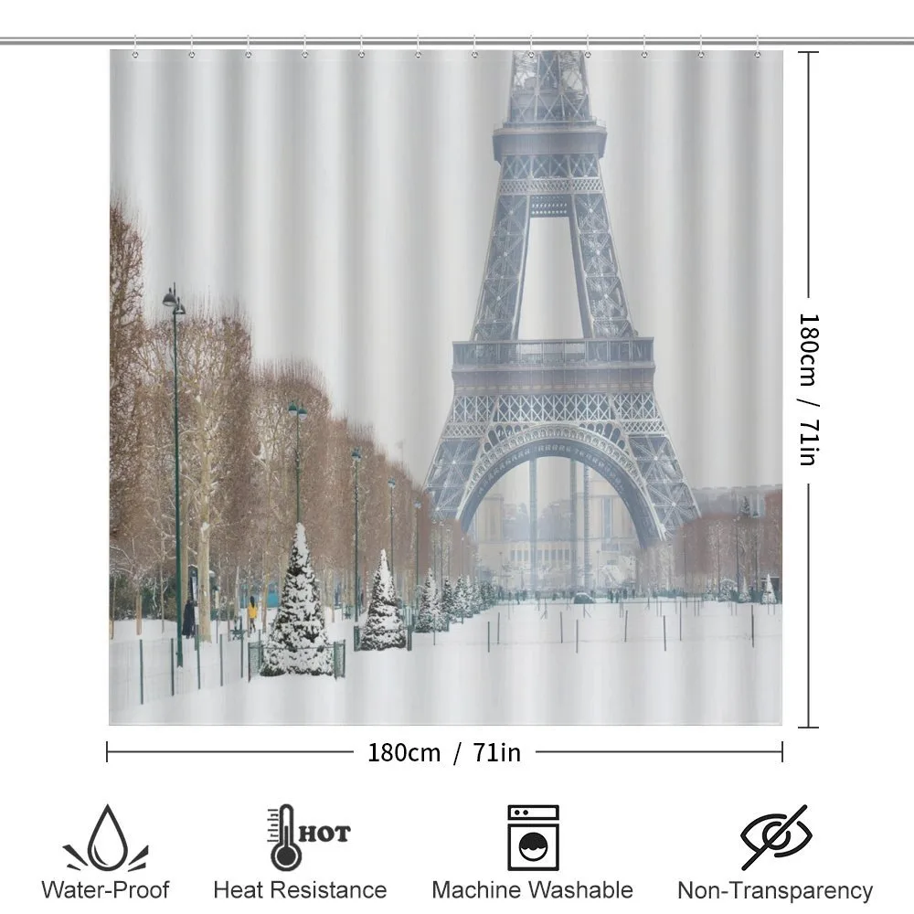 Eiffel Tower in Snow — Detail 2