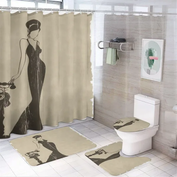 Female Model Call on a shower curtain