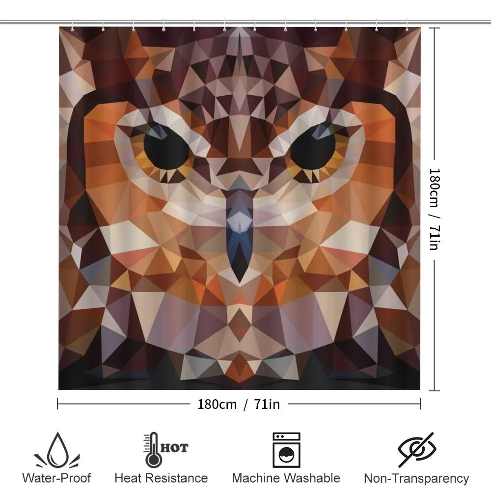 Geometric Mosaic Owl Art — Detail 2