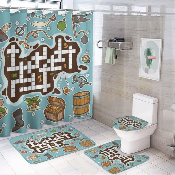 Kids Cartoon on a shower curtain