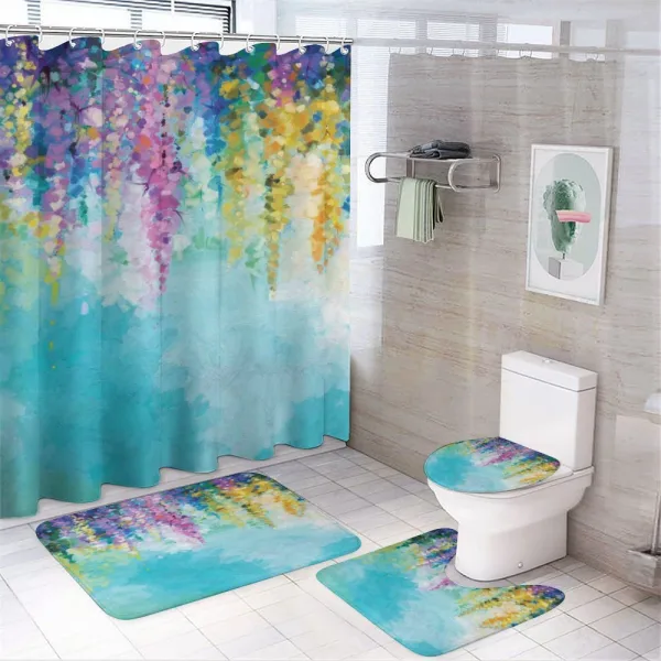Landscape Spring on a shower curtain