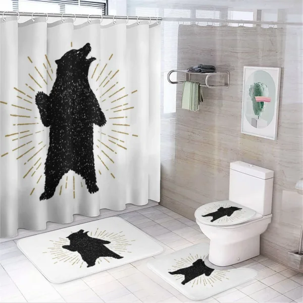 Sketch Art Tribal on a shower curtain