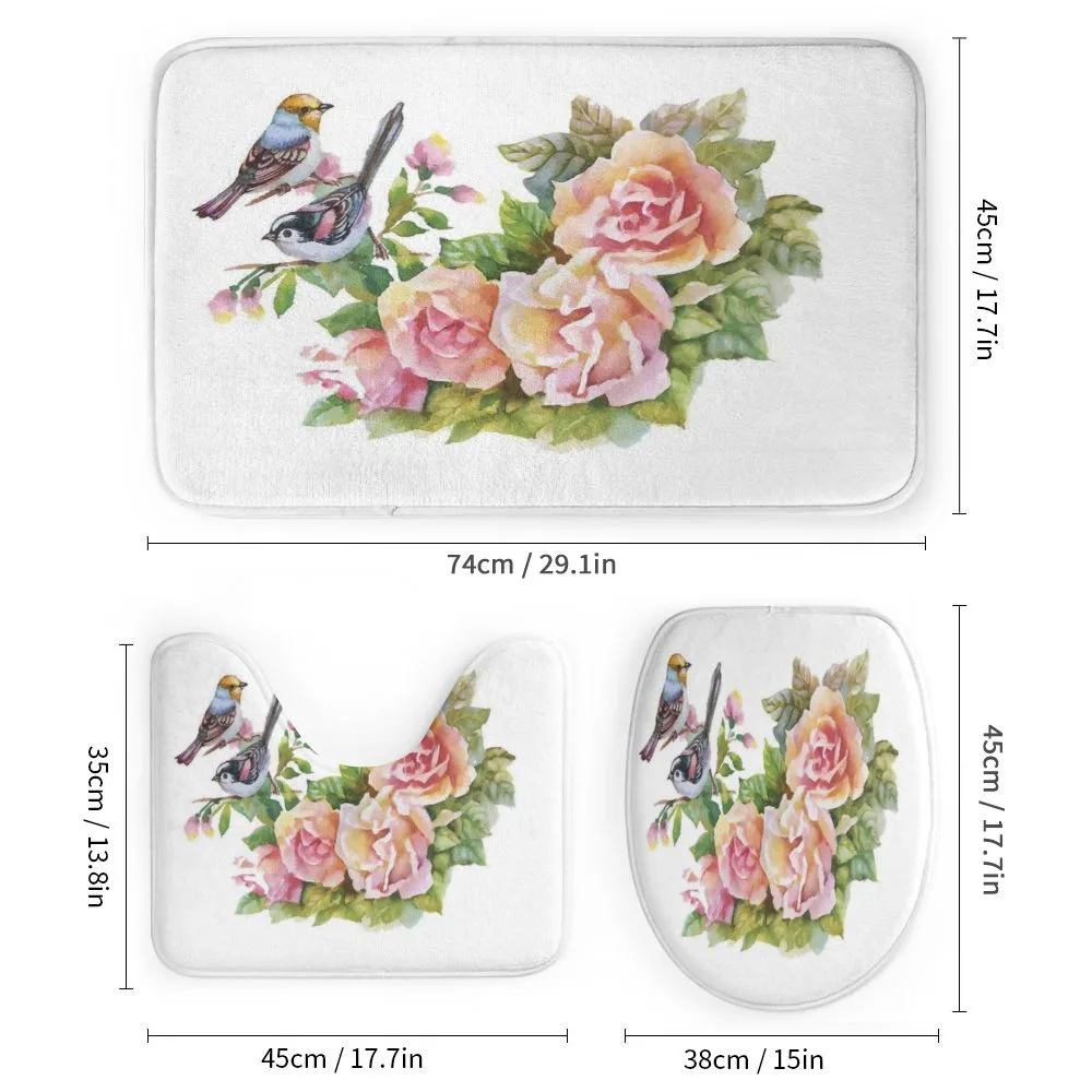 Sparrows on Roses — Detail 1