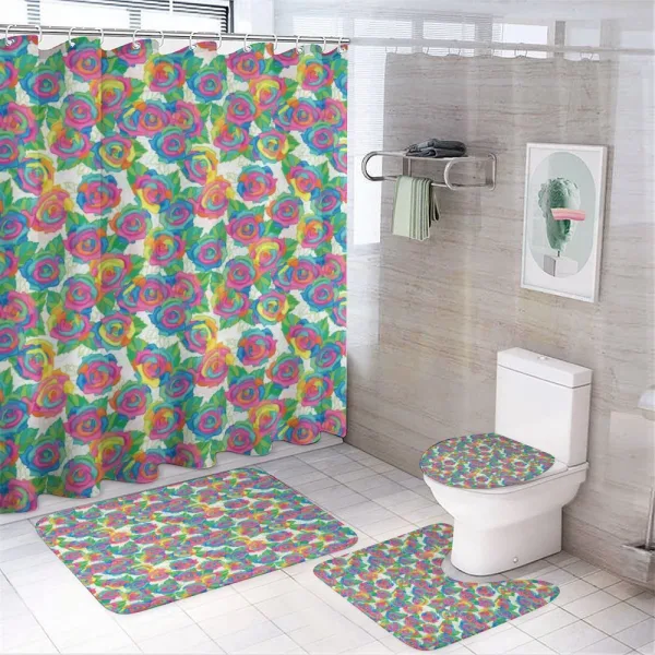 Spring Rose Blossoms on a shower curtain