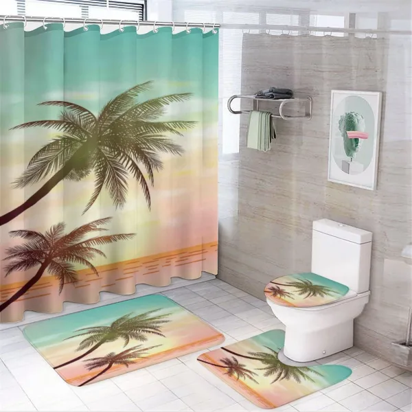 Tropical Horizon Scene on a shower curtain