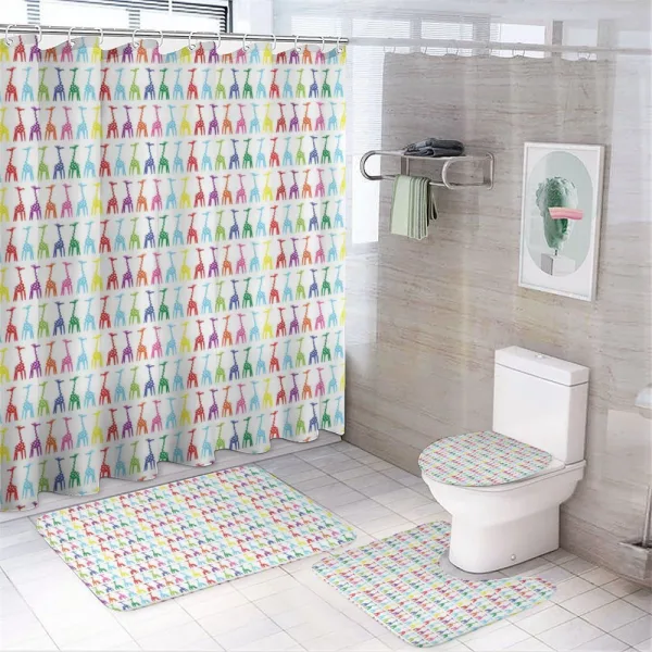 Abstract Bodies Dots on a shower curtain