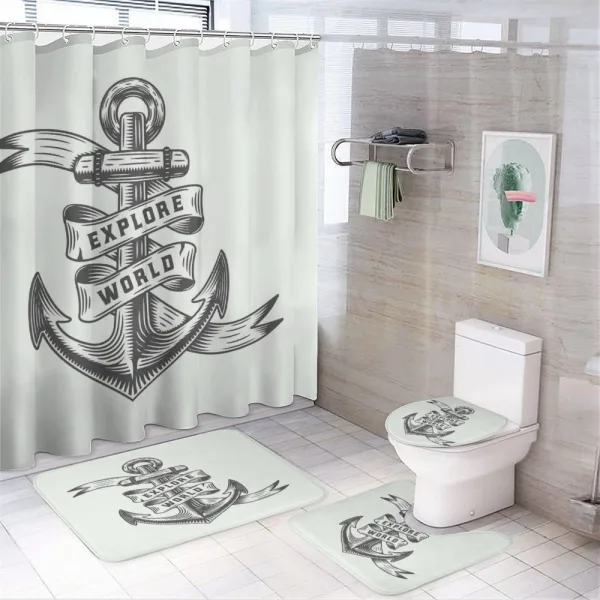Adventurous Anchor on a shower curtain