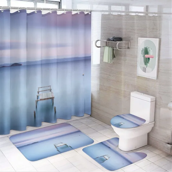Bolsena Lake in Italy on a shower curtain