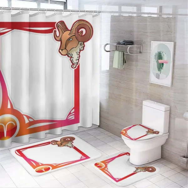 Cartoon Frame on a shower curtain