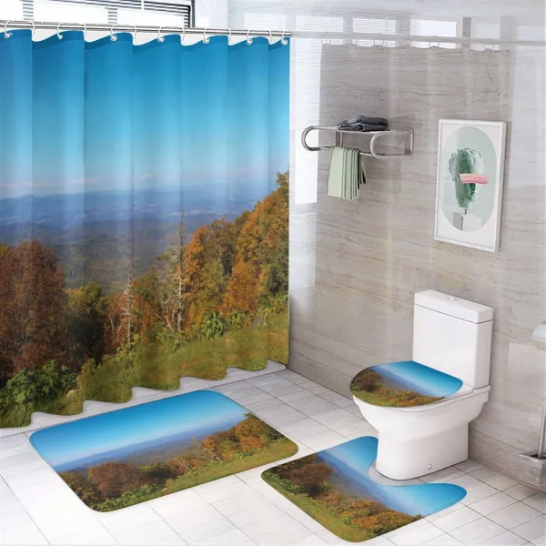 Fall Virginia Mountains on a shower curtain